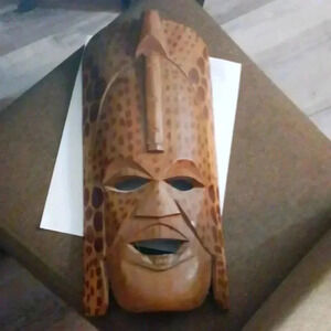 Unknown Artist,  African tribe wood Mask, Hand-Carved Wood Mask..